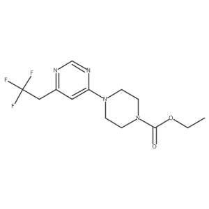 Ethyl 4-[6-(2,2,2-trifluoroethyl)pyrimidin-4-yl]piperazine-1-carboxylate Structure