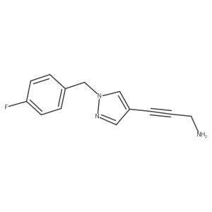 3-{1-[(4-fluorophenyl)methyl]-1H-pyrazol-4-yl}prop-2-yn-1-amine Structure