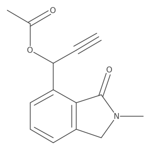 7-[1-(Acetyloxy)-2-propyn-1-yl]-2,3-dihydro-2-methyl-1H-isoindol-1-one Structure