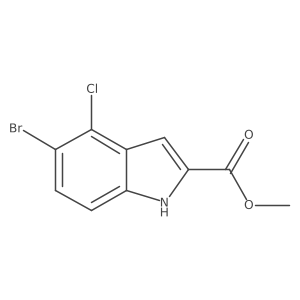 methyl 5-bromo-4-chloro-1H-indole-2-carboxylate Structure