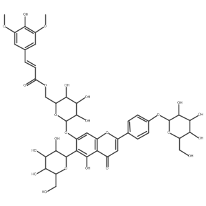 [(2R,3S,4S,5R,6S)-3,4,5-trihydroxy-6-[5-hydroxy-4-oxo-6-[(2S,3R,4R,5S,6R)-3,4,5-trihydroxy-6-(hydroxymethyl)oxan-2-yl]-2-[4-[(2S,3R,4R,5S,6R)-3,4,5-trihydroxy-6-(hydroxymethyl)oxan-2-yl]oxyphenyl]chromen-7-yl]oxyoxan-2-yl]methyl (E)-3-(4-hydroxy-3,5-dimethoxyphenyl)prop-2-enoate Structure