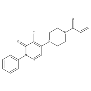 4-Chloro-2-phenyl-5-[4-(prop-2-enoyl)piperazin-1-yl]-2,3-dihydropyridazin-3-one Structure
