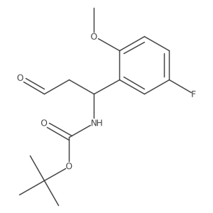 tert-butyl N-[(1R)-1-(5-fluoro-2-methoxyphenyl)-3-oxopropyl]carbamate结构式