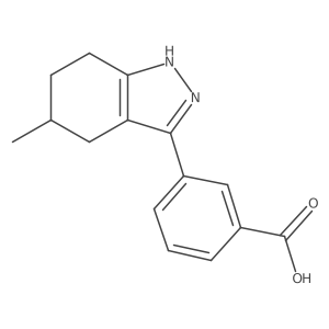 3-(5-methyl-4,5,6,7-tetrahydro-2H-indazol-3-yl)benzoic acid Structure