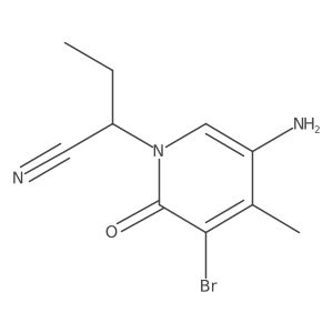 2-(5-Amino-3-bromo-4-methyl-2-oxo-1,2-dihydropyridin-1-yl)butanenitrile结构式