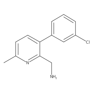 [3-(3-Chlorophenyl)-6-methylpyridin-2-yl]methanamine结构式