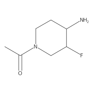 1-(4-Amino-3-fluoropiperidin-1-yl)ethan-1-one结构式