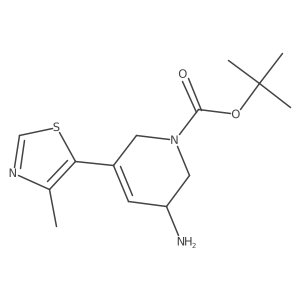 Tert-butyl 3-amino-5-(4-methyl-1,3-thiazol-5-yl)-1,2,3,6-tetrahydropyridine-1-carboxylate结构式