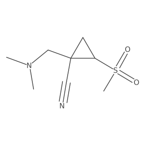 1-[(Dimethylamino)methyl]-2-methanesulfonylcyclopropane-1-carbonitrile结构式
