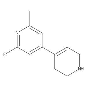 2-Fluoro-6-methyl-4-(1,2,3,6-tetrahydropyridin-4-yl)pyridine结构式