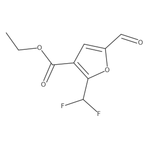 Ethyl 2-(difluoromethyl)-5-formylfuran-3-carboxylate结构式