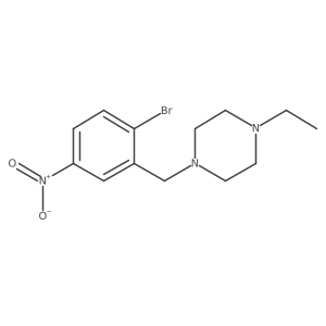 1-(2-Bromo-5-nitrobenzyl)-4-ethylpiperazine结构式