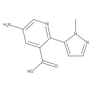5-amino-2-(1-methyl-1H-pyrazol-5-yl)pyridine-3-carboxylic acid Structure