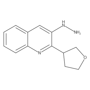 3-Hydrazinyl-2-(oxolan-3-yl)quinoline结构式