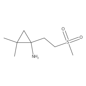 1-(2-Methanesulfonylethyl)-2,2-dimethylcyclopropan-1-amine Structure