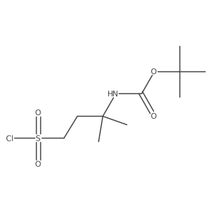 tert-butyl N-[4-(chlorosulfonyl)-2-methylbutan-2-yl]carbamate结构式