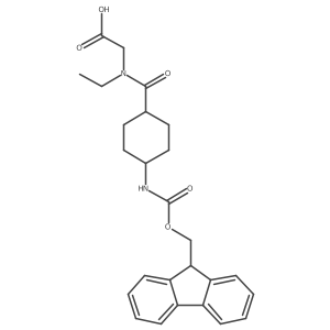 2-{N-ethyl-1-[4-({[(9H-fluoren-9-yl)methoxy]carbonyl}amino)cyclohexyl]formamido}acetic acid Structure