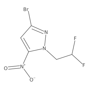 3-Bromo-1-(2,2-difluoroethyl)-5-nitro-1H-pyrazole Structure