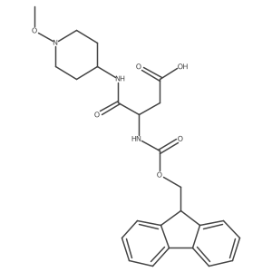 3-({[(9H-fluoren-9-yl)methoxy]carbonyl}amino)-3-[(1-methoxypiperidin-4-yl)carbamoyl]propanoic acid结构式
