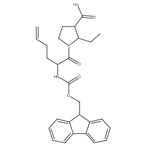 2-ethyl-1-[2-({[(9H-fluoren-9-yl)methoxy]carbonyl}amino)hex-5-enoyl]pyrrolidine-3-carboxylic acid Structure
