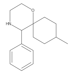 9-Methyl-5-phenyl-1-oxa-4-azaspiro[5.5]undecane结构式
