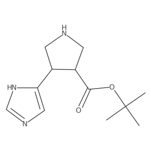 tert-butyl 4-(1H-imidazol-5-yl)pyrrolidine-3-carboxylate结构式
