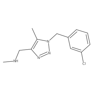 ({1-[(3-chlorophenyl)methyl]-5-methyl-1H-1,2,3-triazol-4-yl}methyl)(methyl)amine结构式