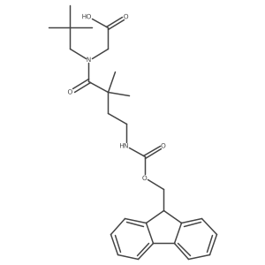2-[N-(2,2-dimethylpropyl)-4-({[(9H-fluoren-9-yl)methoxy]carbonyl}amino)-2,2-dimethylbutanamido]acetic acid Structure