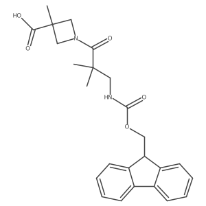 1-[3-({[(9H-fluoren-9-yl)methoxy]carbonyl}amino)-2,2-dimethylpropanoyl]-3-methylazetidine-3-carboxylic acid Structure