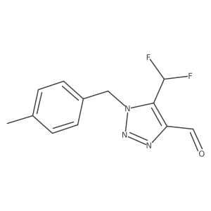 5-(difluoromethyl)-1-[(4-methylphenyl)methyl]-1H-1,2,3-triazole-4-carbaldehyde Structure