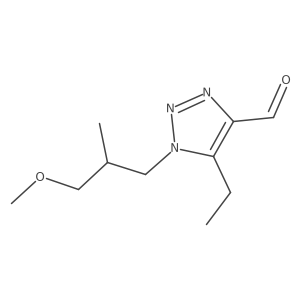 5-ethyl-1-(3-methoxy-2-methylpropyl)-1H-1,2,3-triazole-4-carbaldehyde结构式