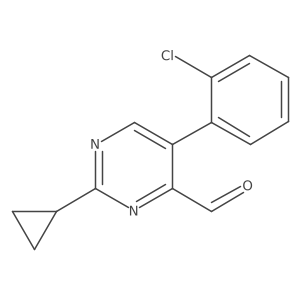 5-(2-Chlorophenyl)-2-cyclopropyl-4-pyrimidinecarboxaldehyde Structure