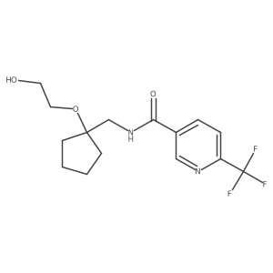 N-((1-(2-hydroxyethoxy)cyclopentyl)methyl)-6-(trifluoromethyl)nicotinamide Structure