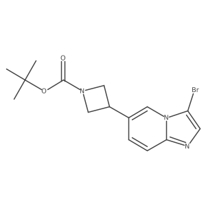 Tert-butyl 3-(3-bromoimidazo[1,2-a]pyridin-6-yl)azetidine-1-carboxylate结构式