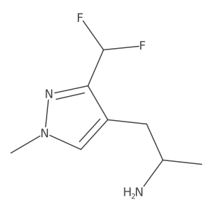(2R)-1-[3-(difluoromethyl)-1-methyl-1H-pyrazol-4-yl]propan-2-amine Structure