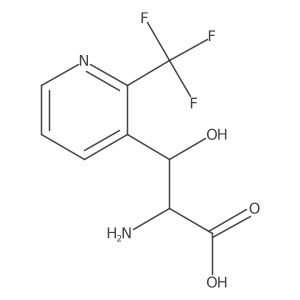 2-Amino-3-hydroxy-3-[2-(trifluoromethyl)pyridin-3-yl]propanoic acid Structure