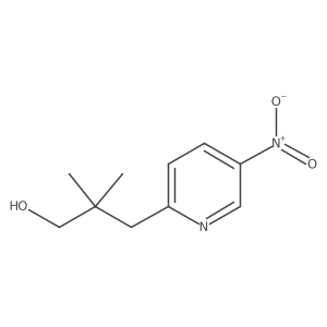 2,2-Dimethyl-3-(5-nitropyridin-2-yl)propan-1-ol结构式