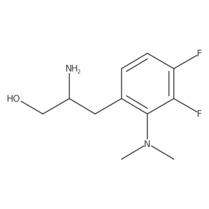 2-Amino-3-[2-(dimethylamino)-3,4-difluorophenyl]propan-1-ol结构式