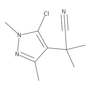 2-(5-chloro-1,3-dimethyl-1H-pyrazol-4-yl)-2-methylpropanenitrile结构式