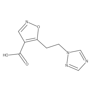 5-[2-(1H-1,2,4-triazol-1-yl)ethyl]-1,2-oxazole-4-carboxylic acid结构式