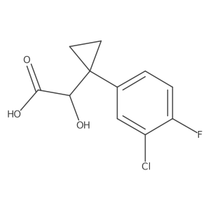 2-[1-(3-Chloro-4-fluorophenyl)cyclopropyl]-2-hydroxyacetic acid结构式
