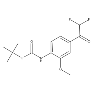 tert-butyl N-[4-(2,2-difluoroacetyl)-2-methoxyphenyl]carbamate结构式