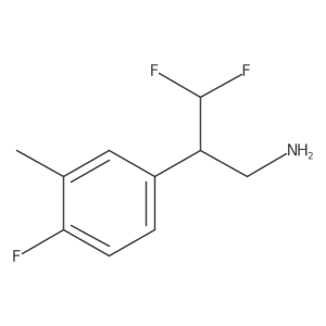 3,3-Difluoro-2-(4-fluoro-3-methylphenyl)propan-1-amine Structure
