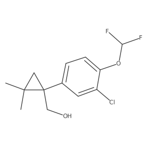 {1-[3-Chloro-4-(difluoromethoxy)phenyl]-2,2-dimethylcyclopropyl}methanol Structure