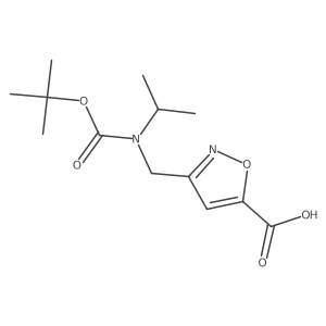3-({[(Tert-butoxy)carbonyl](propan-2-yl)amino}methyl)-1,2-oxazole-5-carboxylic acid结构式