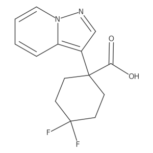 4,4-Difluoro-1-{pyrazolo[1,5-a]pyridin-3-yl}cyclohexane-1-carboxylic acid Structure