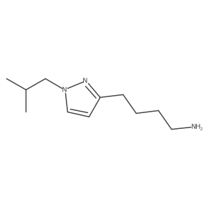 4-[1-(2-methylpropyl)-1H-pyrazol-3-yl]butan-1-amine结构式