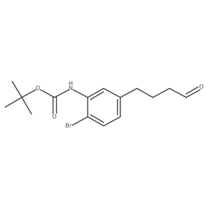 tert-butyl N-[2-bromo-5-(4-oxobutyl)phenyl]carbamate Structure