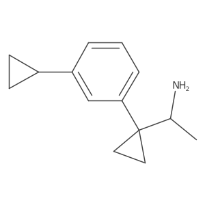 1-[1-(3-Cyclopropylphenyl)cyclopropyl]ethan-1-amine Structure