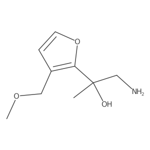 1-Amino-2-[3-(methoxymethyl)furan-2-yl]propan-2-ol结构式